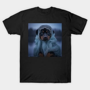 Rottweiler In Winter T-Shirt